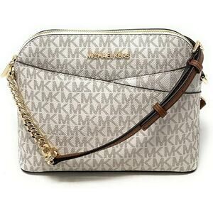 NWT Michael Kors Women Jet Set Crossbody Leather Handbag,VANILLA-OS